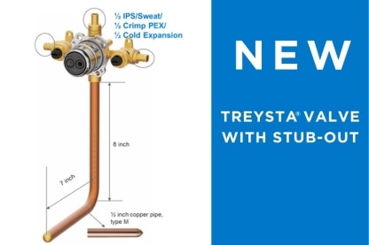 Gerber® Plumbing Fixtures Proudly Announces New Treysta® Valve Stub-Out Models